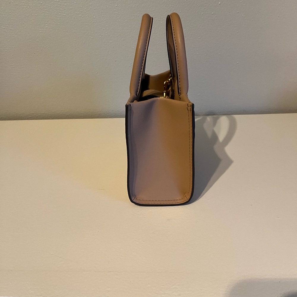 Tory Burch Tan Mini Bag with Structured Shape and Top Handle - Picture 5 of 9